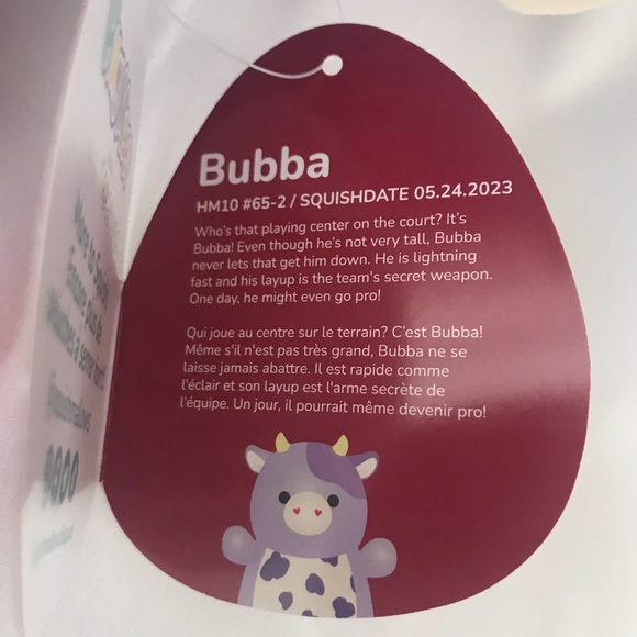 Bubba the Cow HugMee Valentine’s Squishmallow 10” NWT - Picture 4 of 4